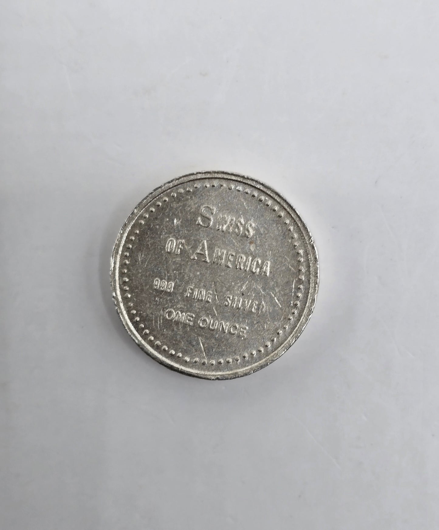 1oz Swiss of America Golden West thick silver round