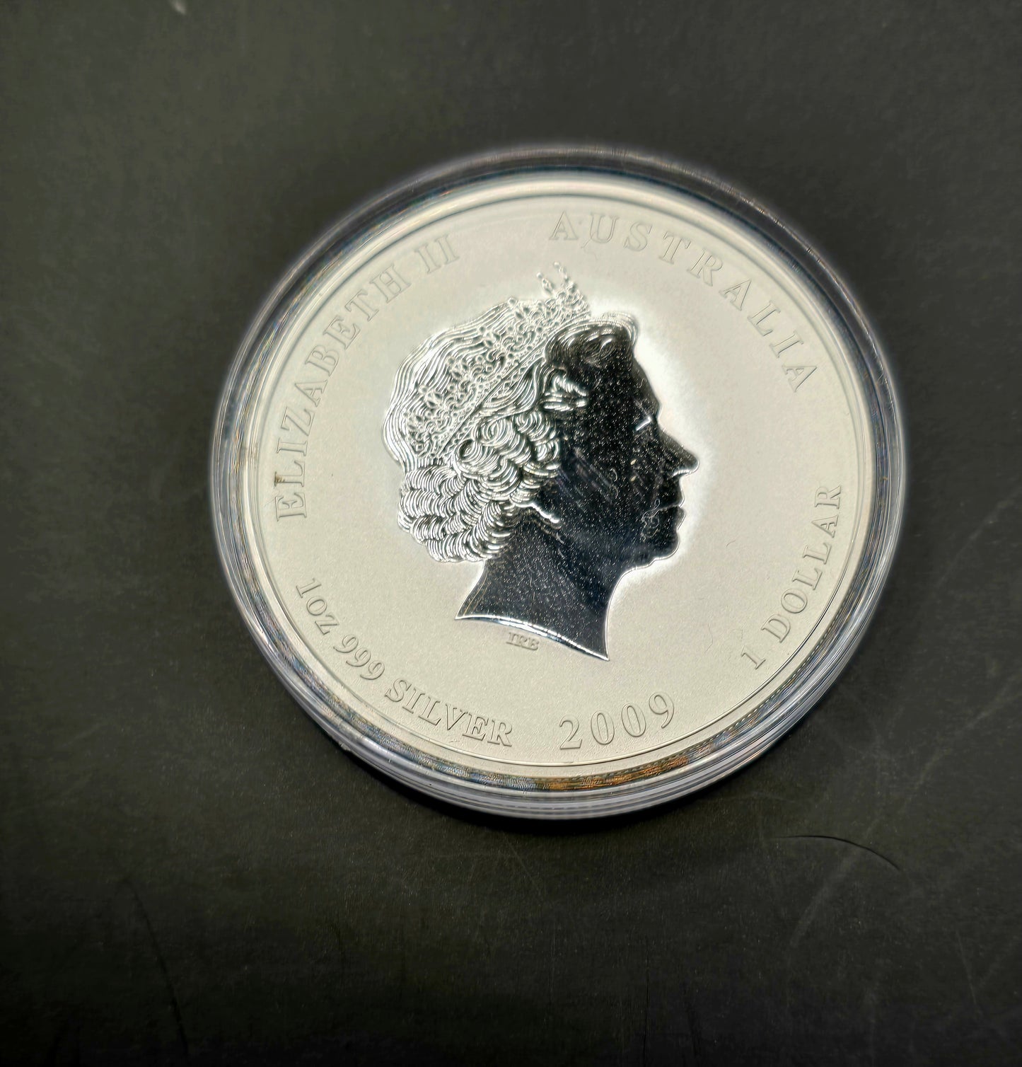 1oz 2009 Gilded lunar ox silver coin