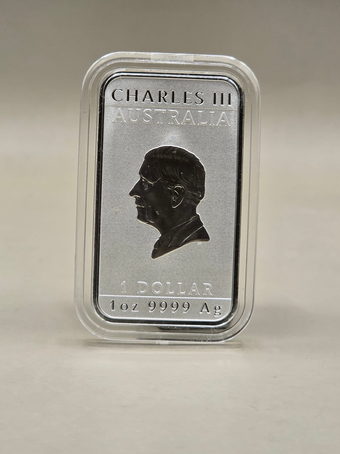 1oz 2026 Rectangular Horse silver coin in capsule