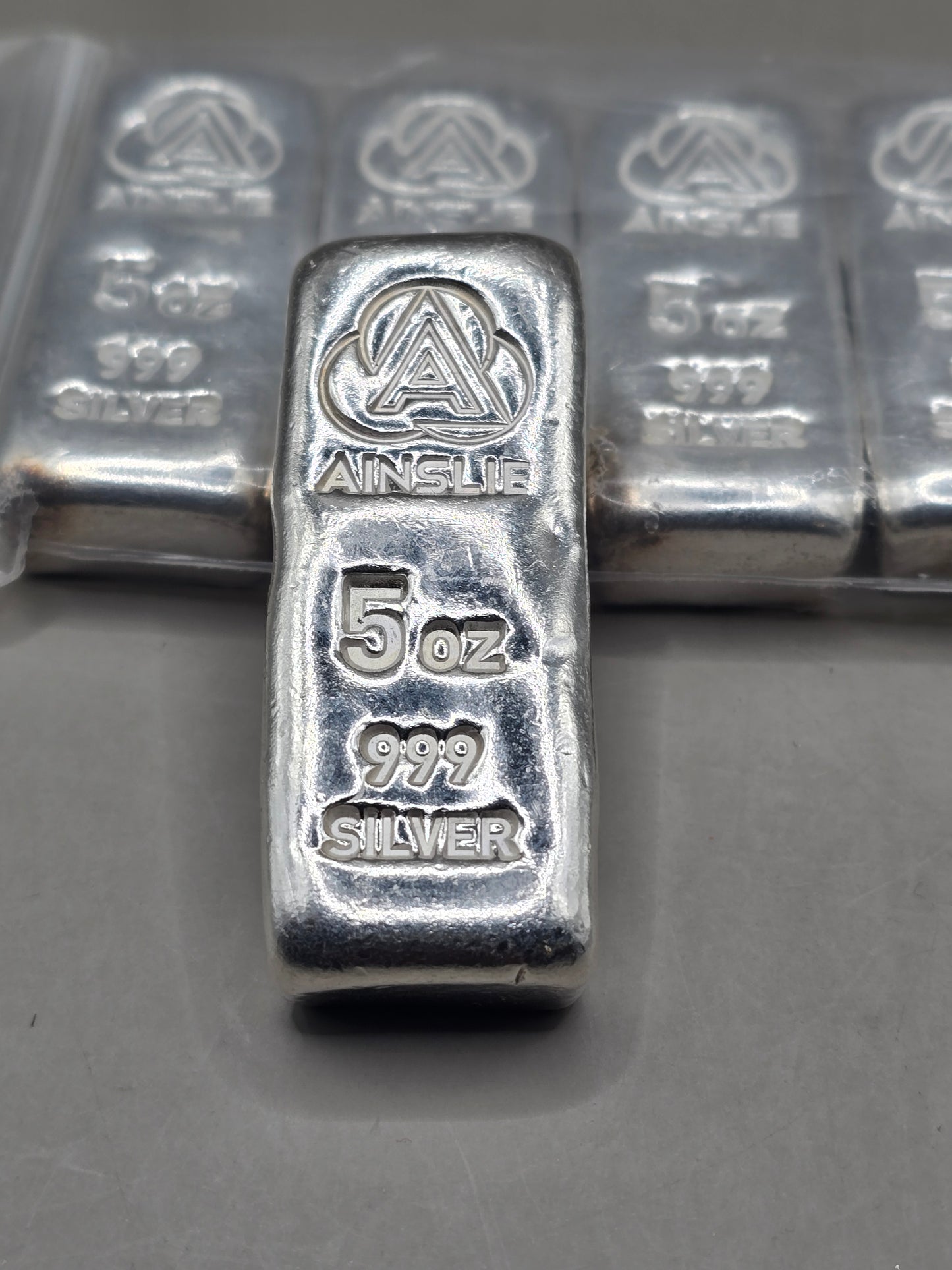 5oz Ainslie "kitkat" silver bar