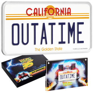 2 oz Silver Coin - 35th Anniversary Back to the Future™ - License Plate - Color - 2020
