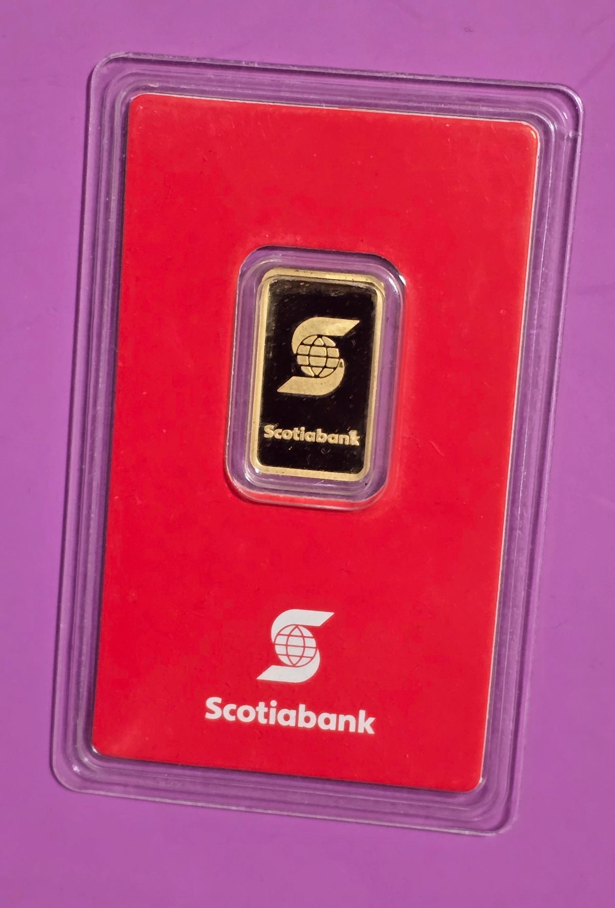 1/4oz gold Valcambi Scotiabank bar