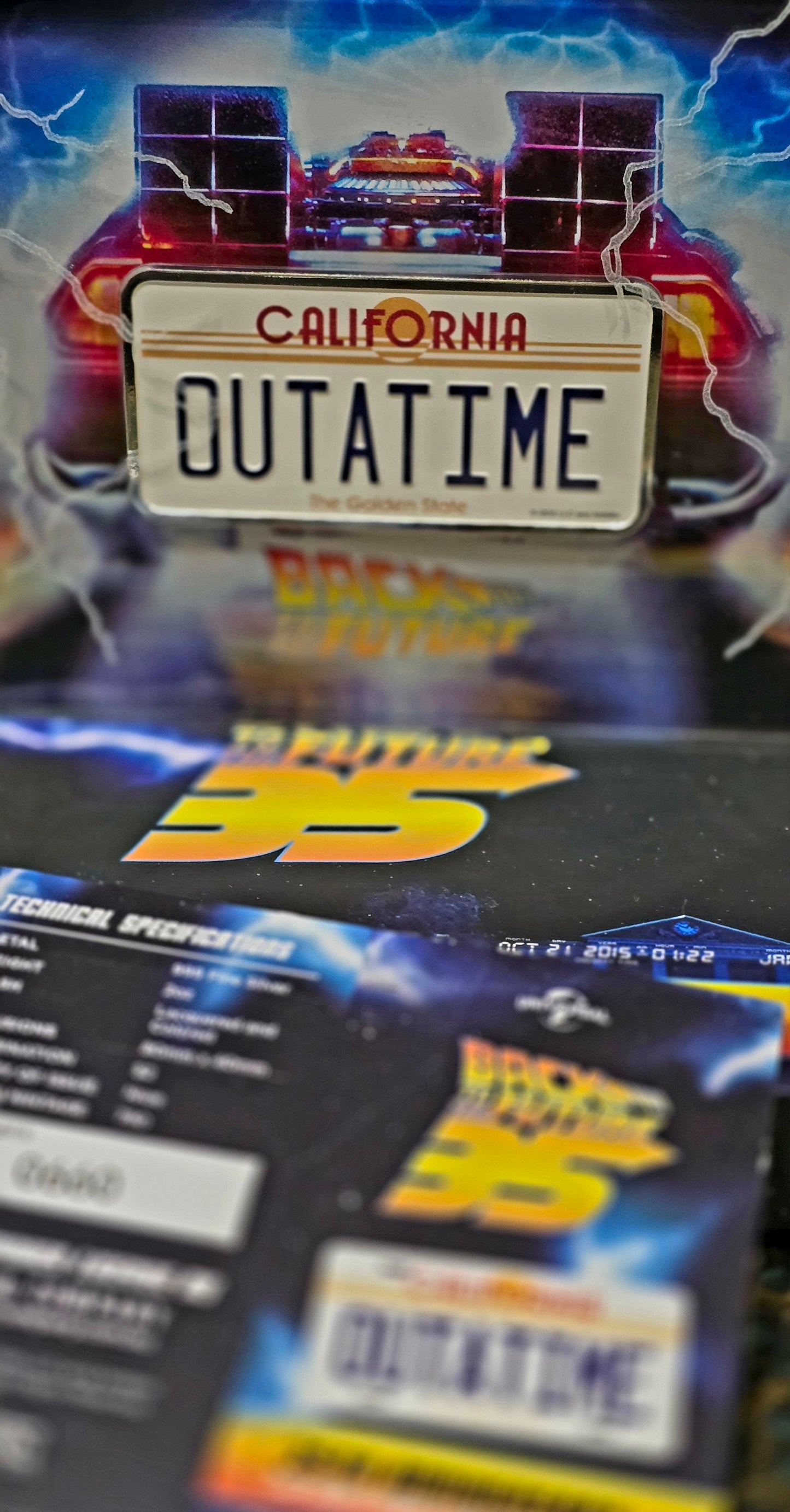 2 oz Silver Coin - 35th Anniversary Back to the Future™ - License Plate - Color - 2020
