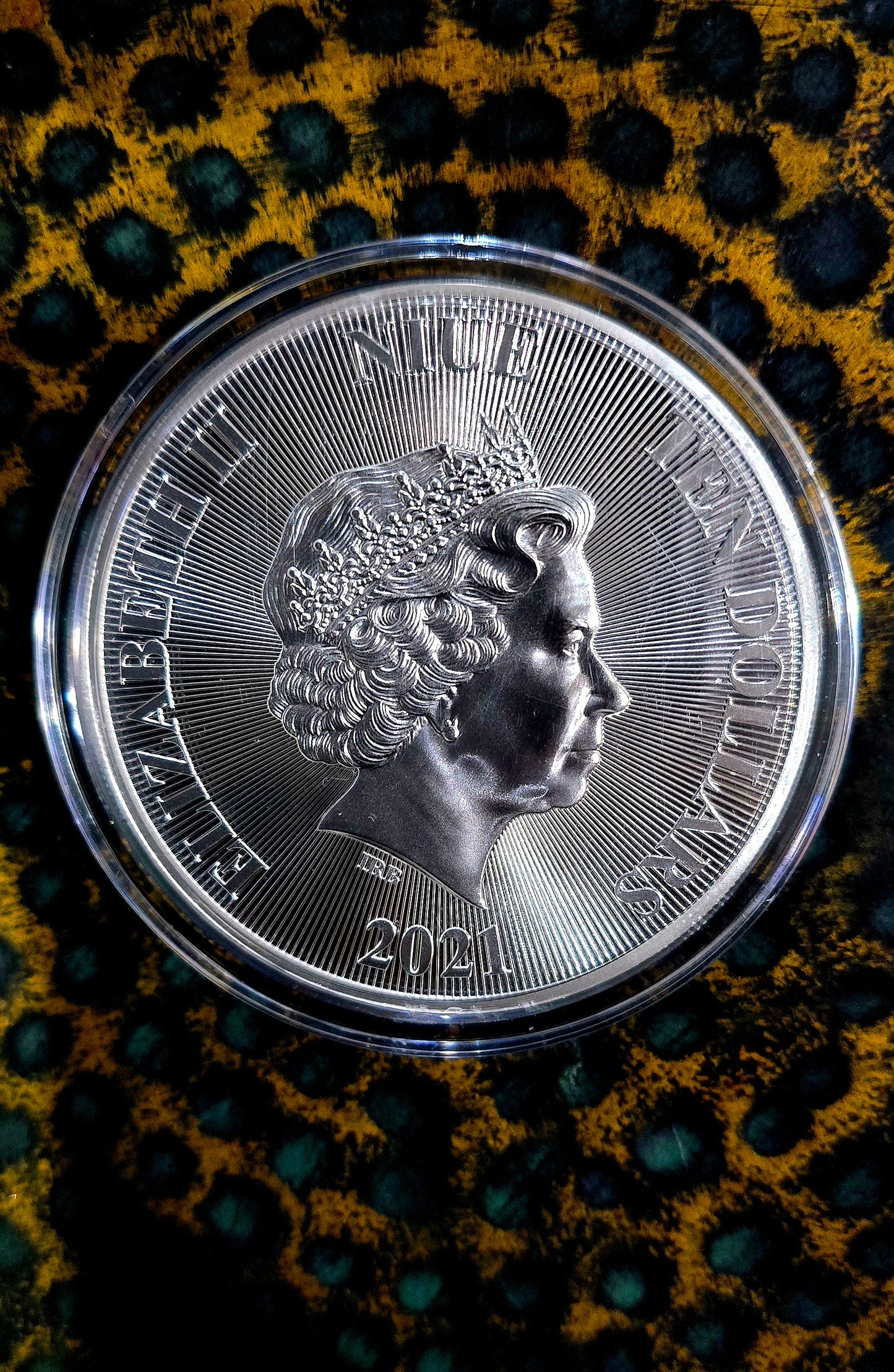 2021 5oz Roaring Lion silver coin