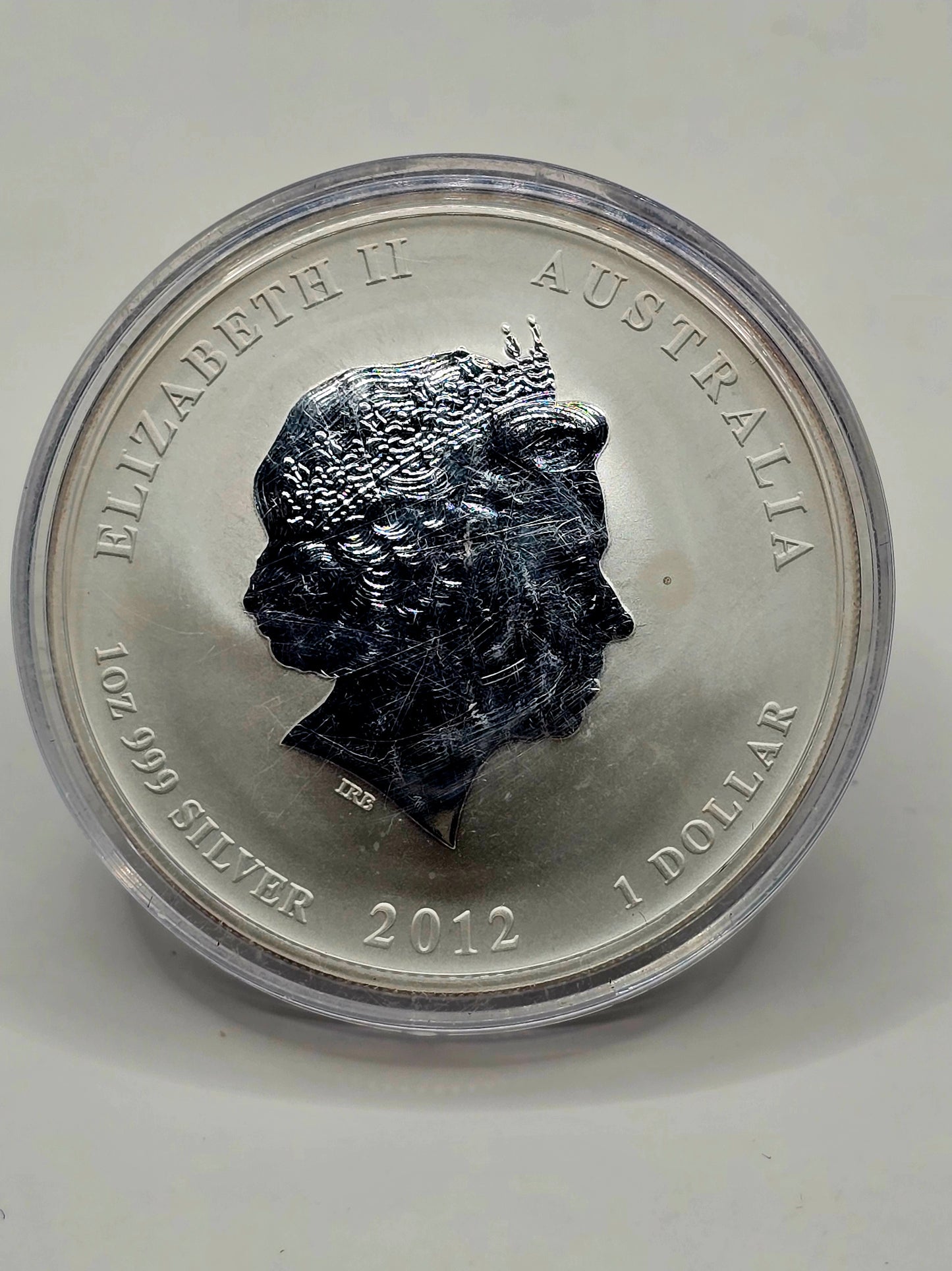 1oz 2012 Lunar Series 2 Dragon silver coin