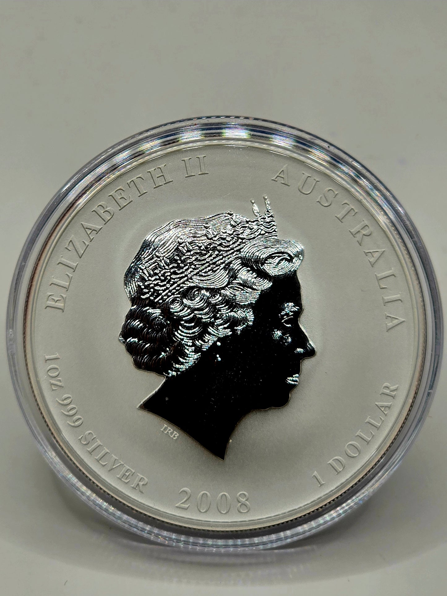 1oz 2008 Lunar Series 2 Mouse silver coin