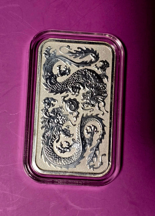 1oz 2020 silver dragon bar Perth Mint