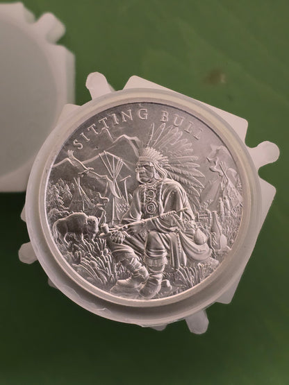 1oz random silver Legendary Warriors bullion round