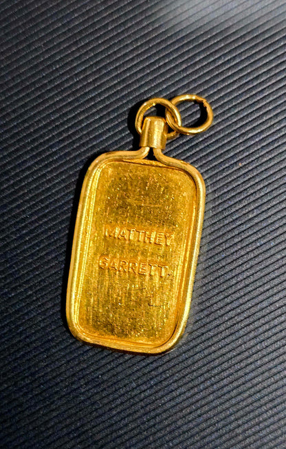 5g Vintage Matthey Garrett pendant gold