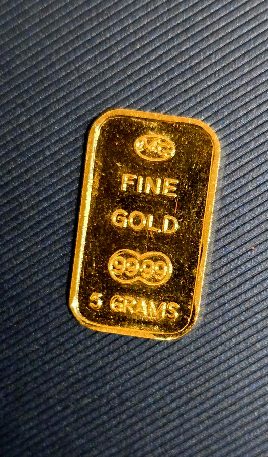 5g Vintage Matthey Garrett gold bar