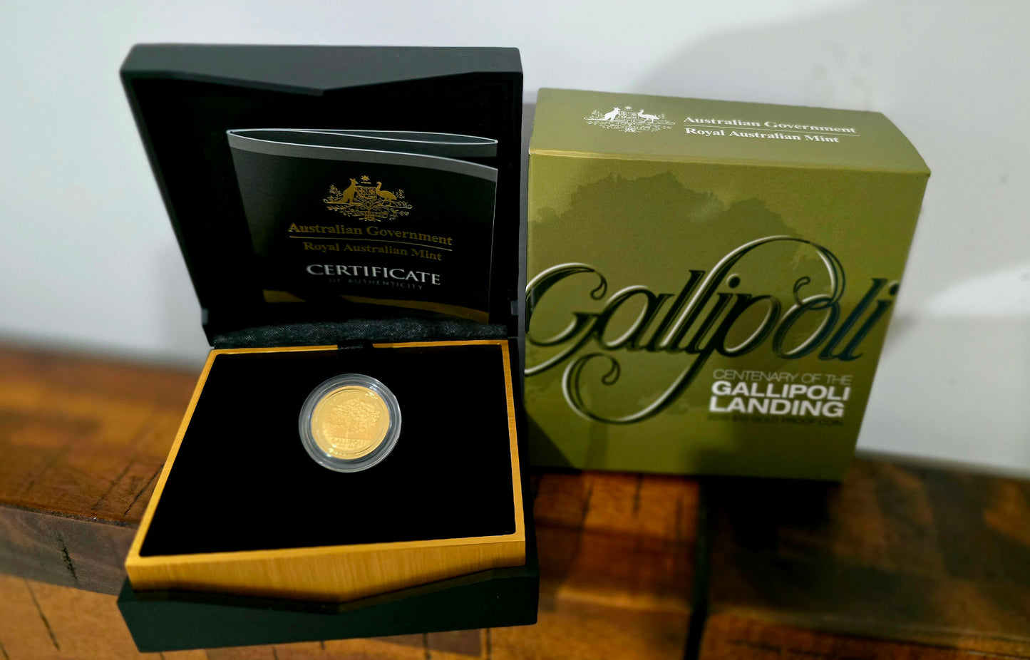 1/10oz 2015 Gallipoli proof gold coin