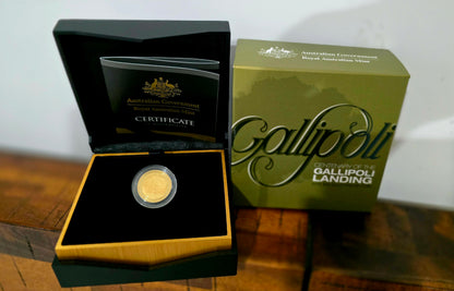 1/10oz 2015 Gallipoli proof gold coin