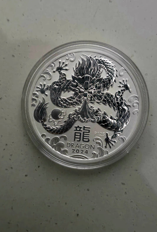 1oz 2024 Dragon silver coin