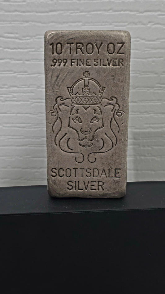 10oz Vintage Scottsdale silver bar