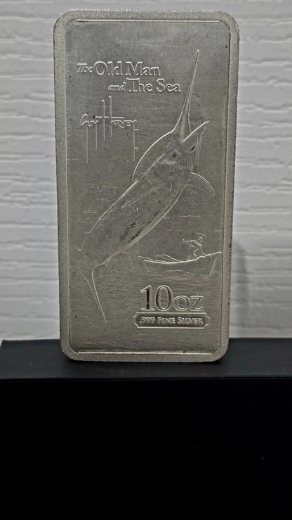 10oz Guy Harvey The Old Man and the Sea silver bar