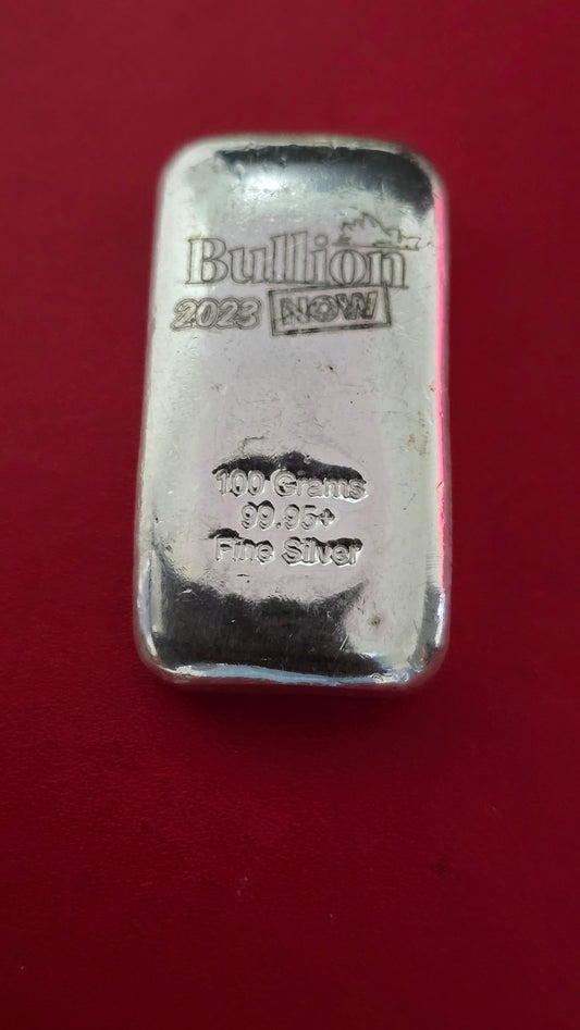 100g Bullion Now silver bullion bar