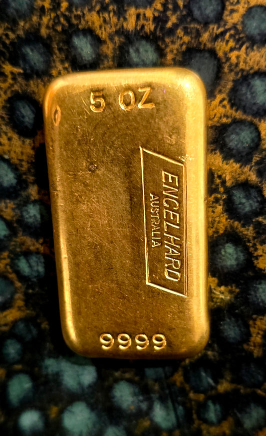 5oz Vintage Engelhard gold bar (pickup only and bank deposit only)
