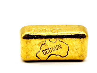 Vintage 2.45oz Geomin gold bar (bank deposit only)
