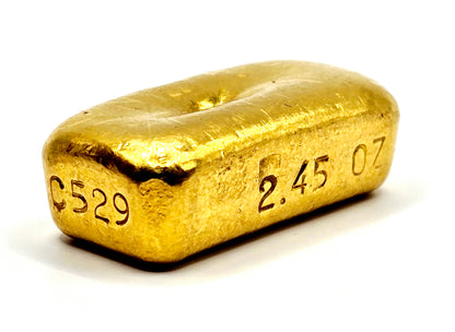 Vintage 2.45oz Geomin gold bar (bank deposit only)