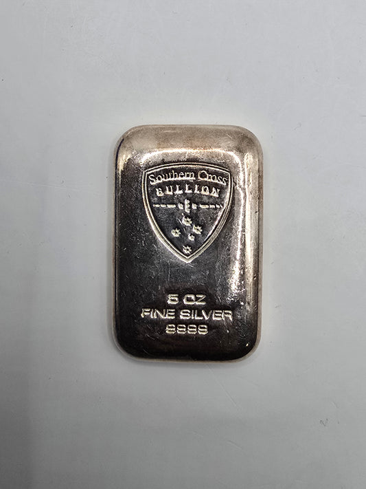 5oz Southern Cross Bullion silver bar