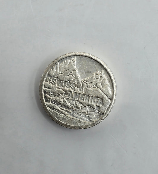 1oz Swiss of America vintage silver thick round