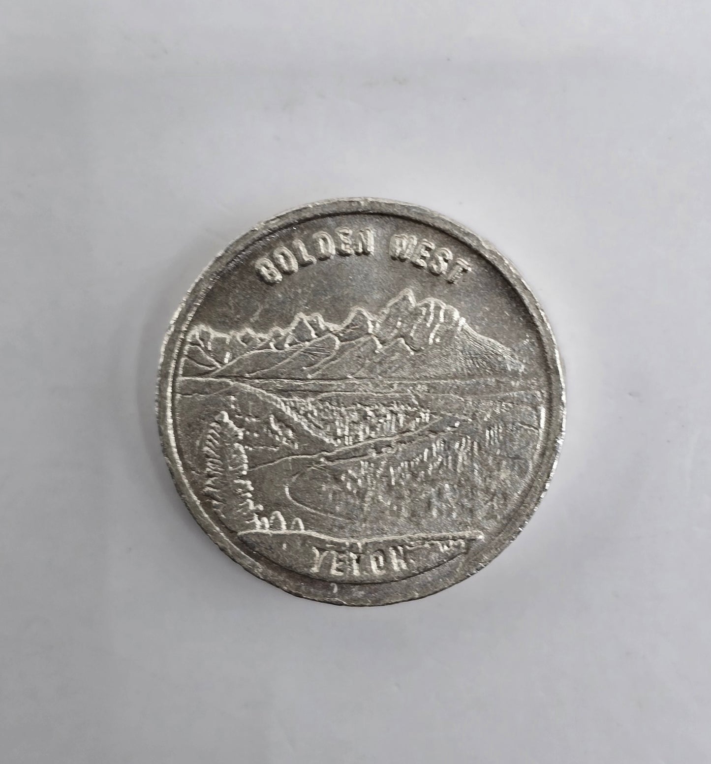 1oz Swiss of America Golden West thick silver round