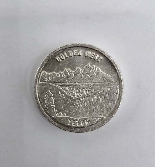 1oz Swiss of America Golden West thick silver round