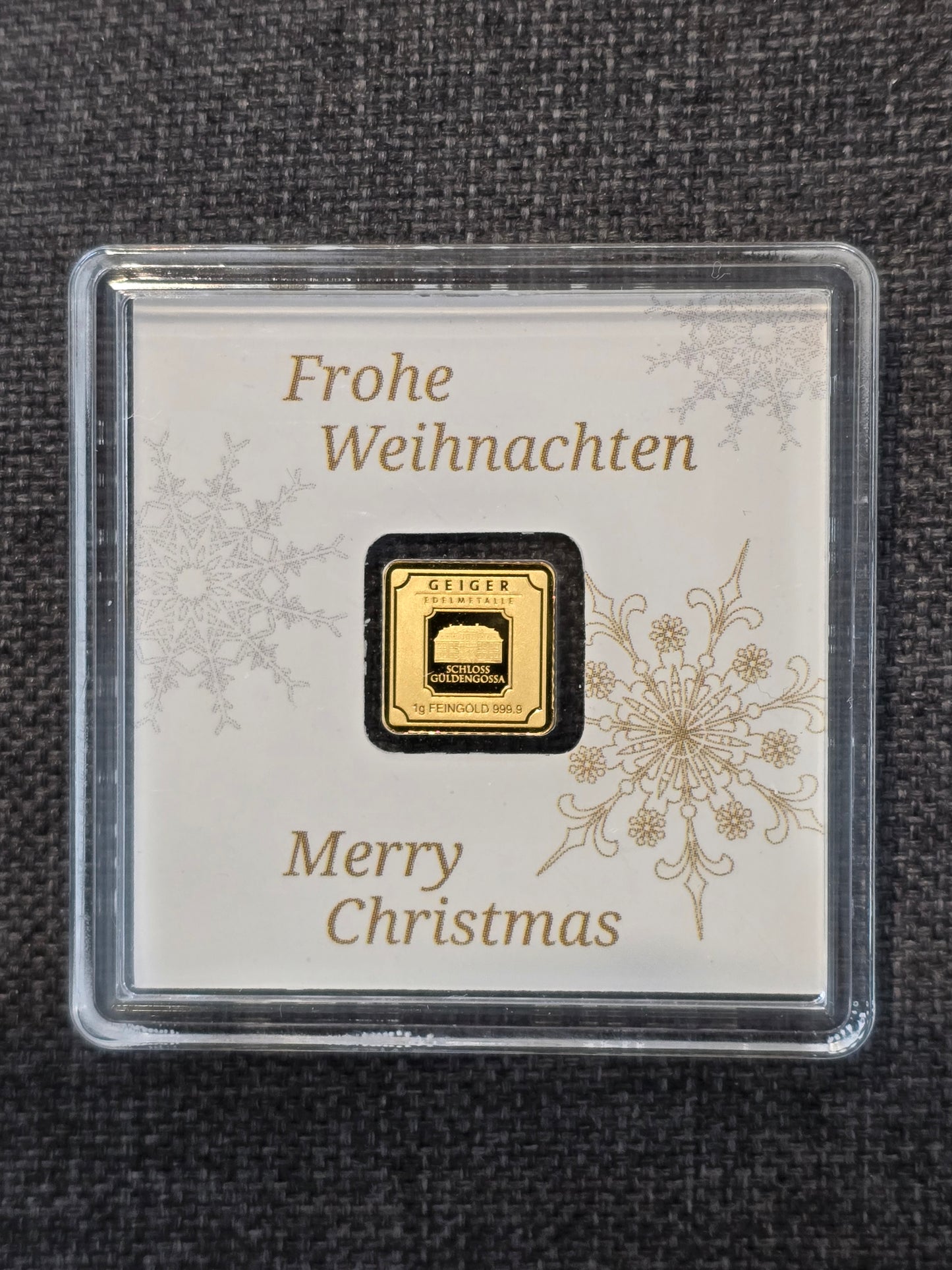 1g Geiger gold bar (Merry Christmas)