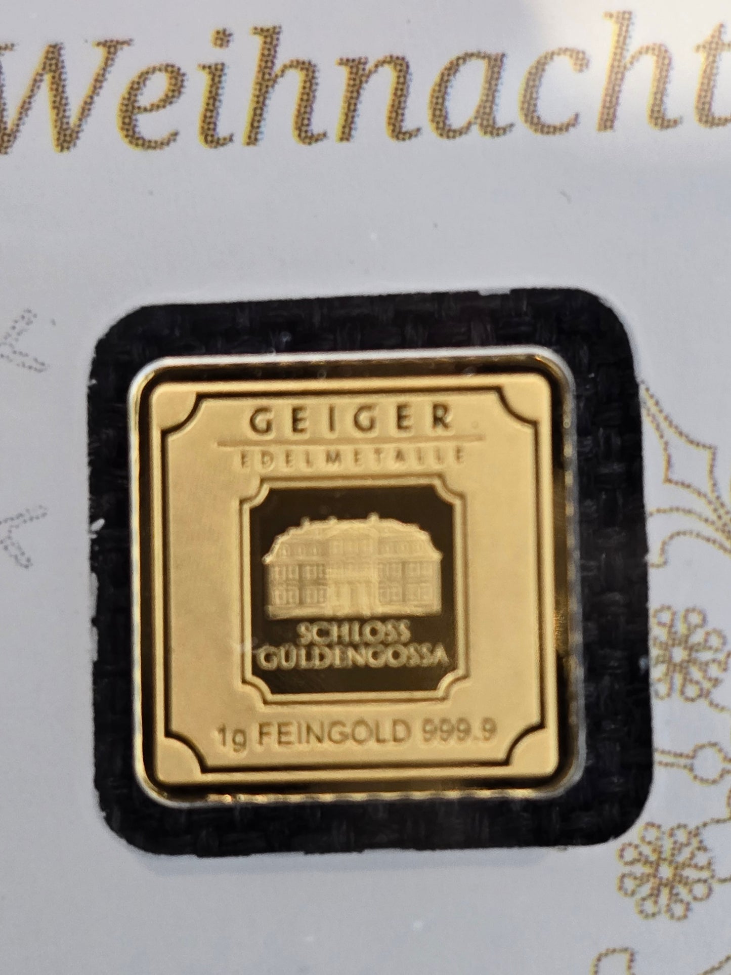1g Geiger gold bar (Merry Christmas)