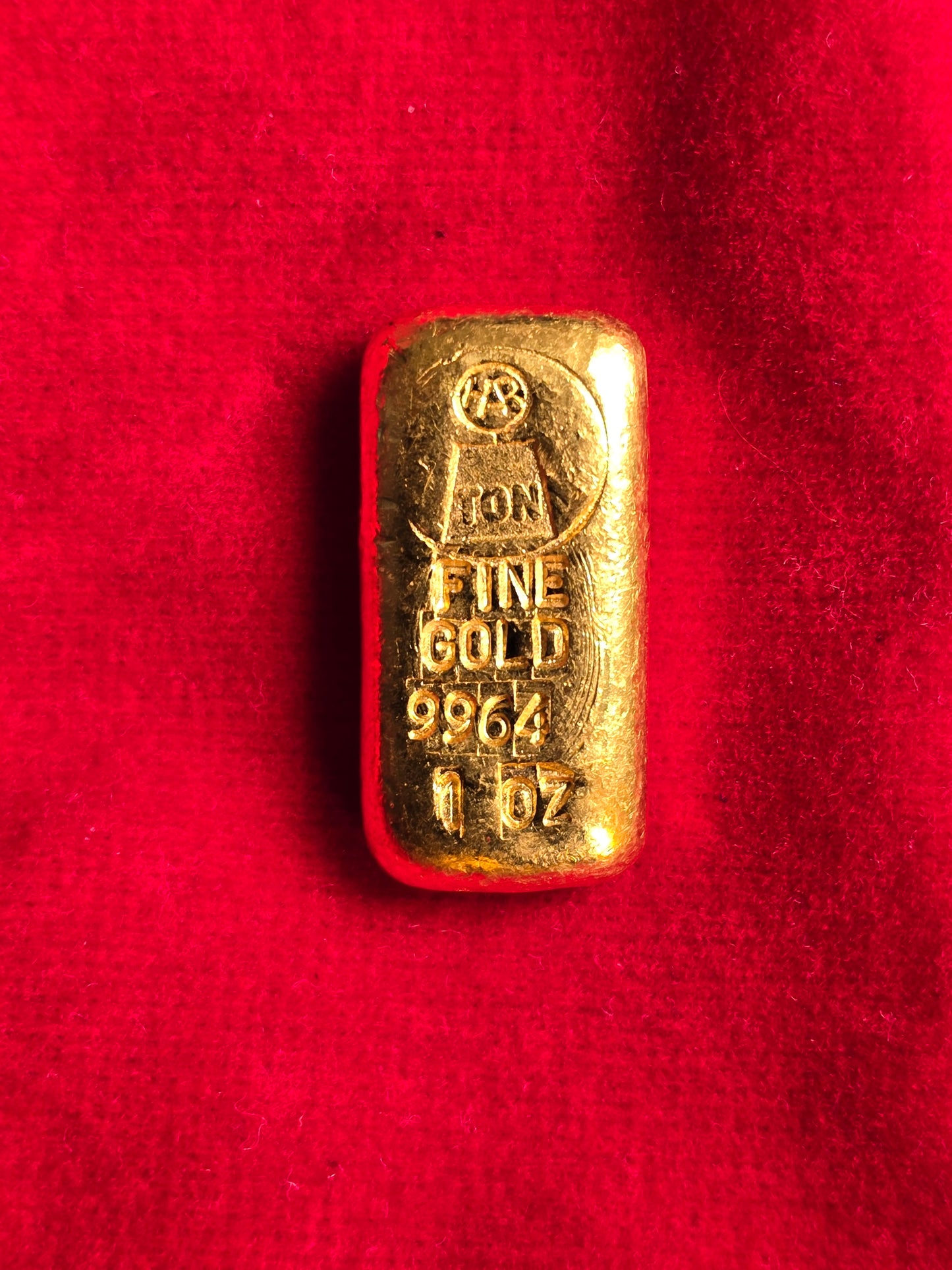 1oz vintage Harrington gold bar 9964 purity (bank deposit only)