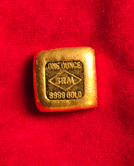 1oz vintage SRM gold bar (bank deposit only)