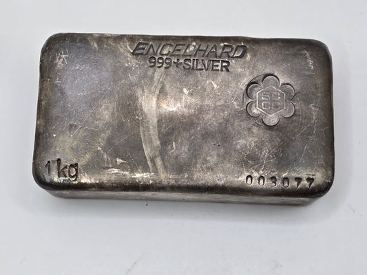 1kg vintage Engelhard SCCC counterstamp silver bar (bank deposit only)