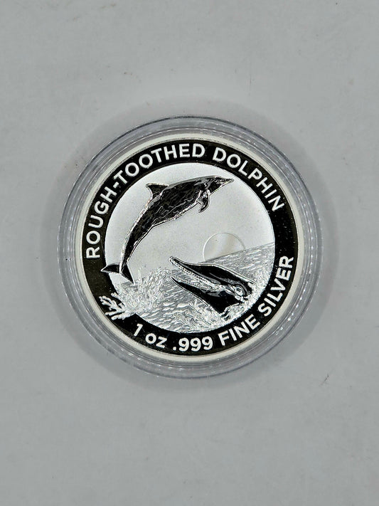 1oz 2023 Rough-toothed Dolphin silver coin