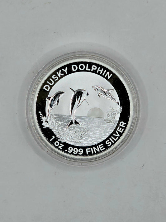 1oz 2022 Dusky Dolphin silver coin