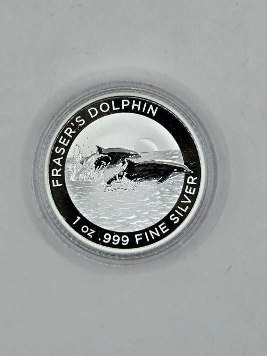 1oz 2021 Fraser's dolphin silver coin