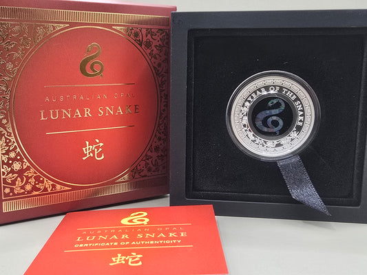 1oz 2025 Opal snake silver coin