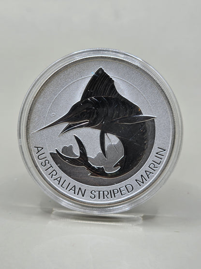 1.5oz Perth Mint Striped Marlin silver coin