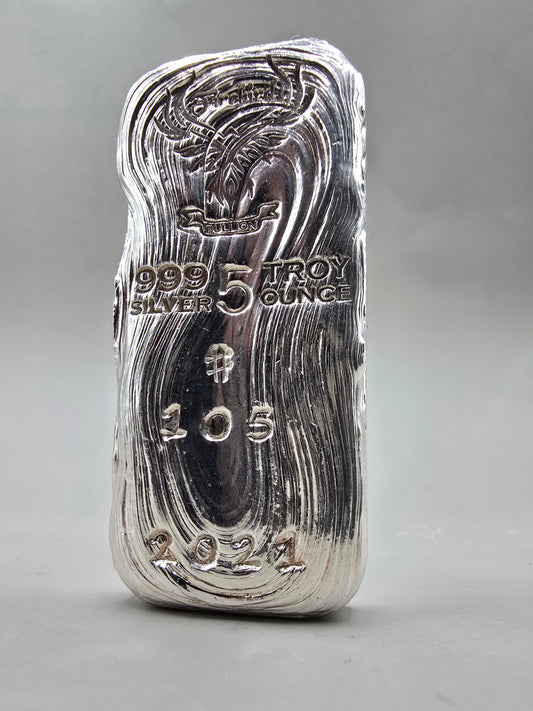 5oz Firebird Bullion silver bar 2021