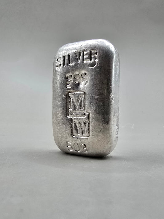 50g Morris Watson silver bar