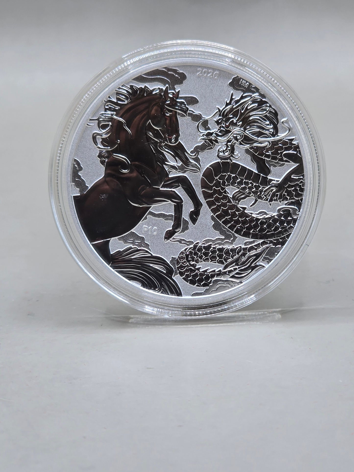1oz 2026 Myths and Legend dragon and horse silver