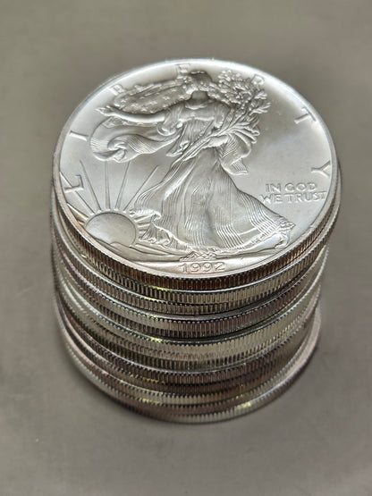 1oz American Silver Eagle random (milked, toned, low premium)