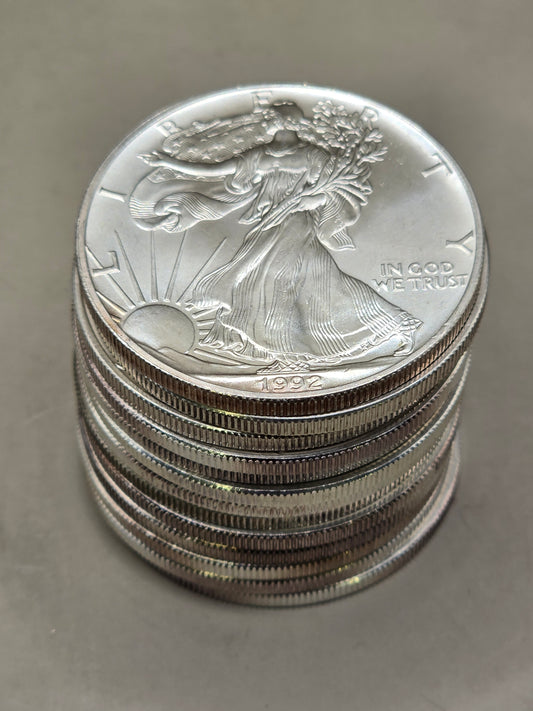 1oz American Silver Eagle random (milked, toned, low premium)