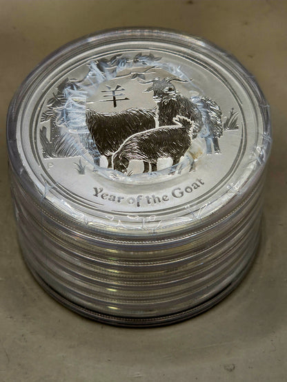 2oz 2015 silver Lunar Goat Perth Mint series 2