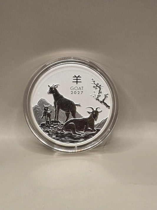 2oz 2027 Silver Perth Mint Lunar Goat
