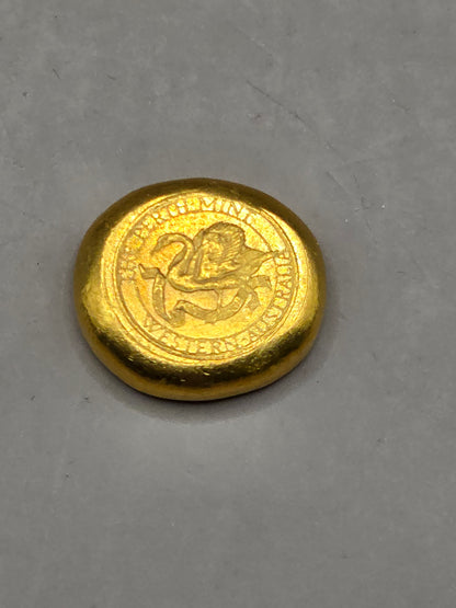 Old 1/2oz Perth Mint gold bar