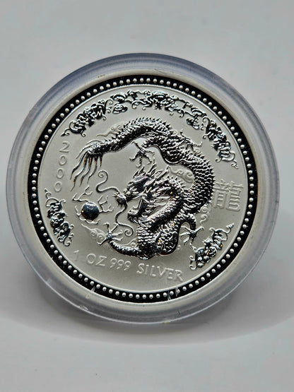1oz 2000 Series 1 Dragon silver coin