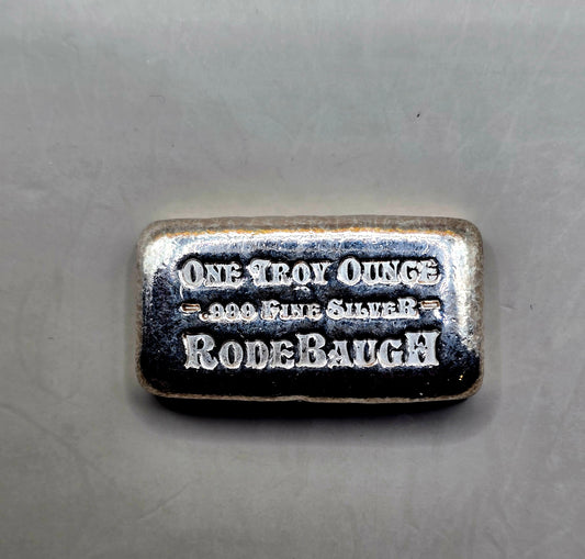 1oz RodeBaugh silver bar