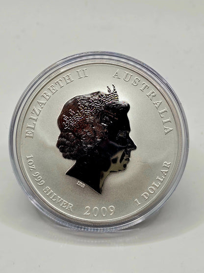 1oz 2009 Lunar Series 2 Ox silver coin
