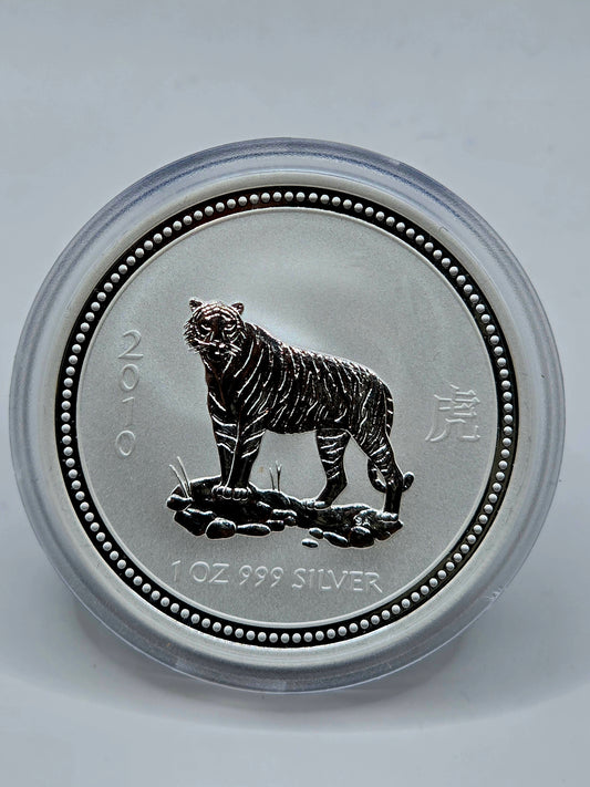 1oz Series 1 2007 Tiger silver coin