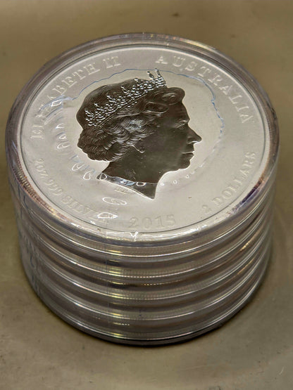 2oz 2015 silver Lunar Goat Perth Mint series 2